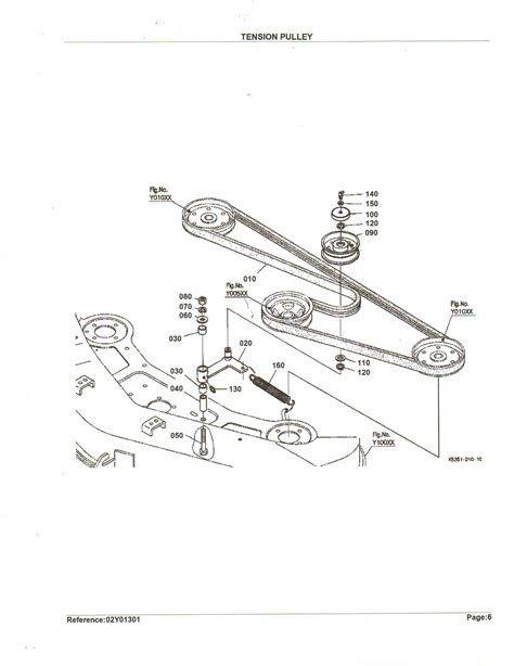 Attach the PTO <strong>belt</strong> to the PTO clutch pulley. . Kubota 54 mower deck belt diagram